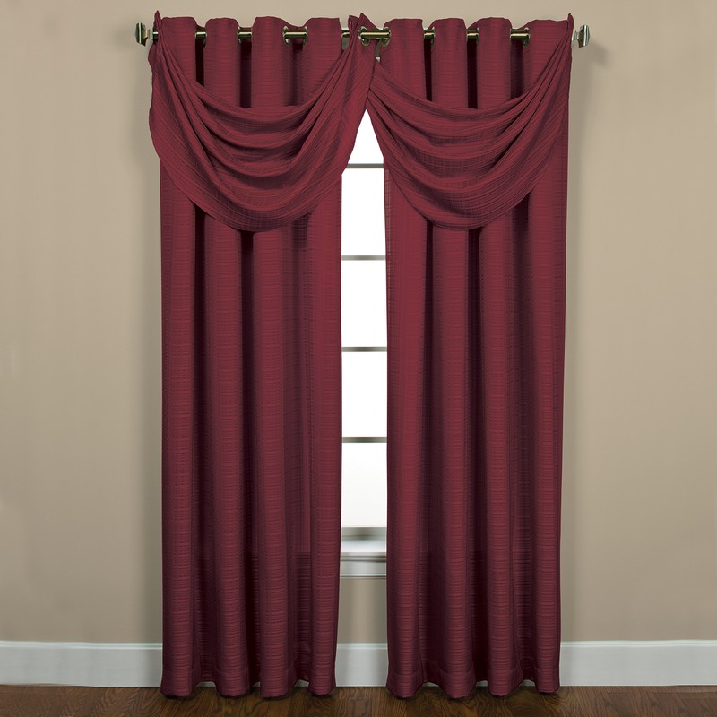 SKL Home Sutton Window Valance,18x38, Bordeaux
