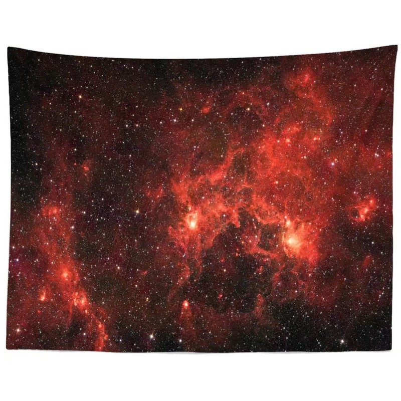 BELECO 7x5ft Fabric Red Galaxy Nebula Backdrop Universe Outer Space