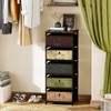 VASICAR Storage Unit with 5 Drawers, Fabric Nightstand, Clothes Organizer,