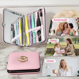 Initial S Tweezers with Mirror for Women Facial Hair, Best Gifts for Teen Girl/Daughter/Friend/Mom/Bridesmaid/Wife/Girlfriend, Unique Gift for Birthday/Anniversary/Mothers Day/Valentines Day/Christmas