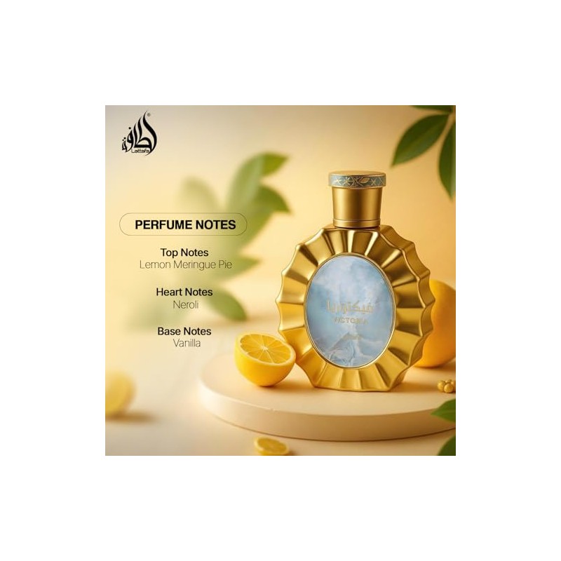 Lattafa Victoria for Women Eau de Parfum Spray, 3.4 Ounce