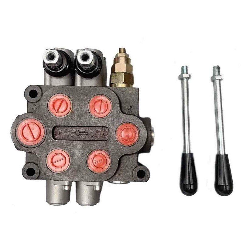 Lfhelper 2 Spool Hydraulic Control Valve, 25 GPM/3000 PSI Hydraulic
