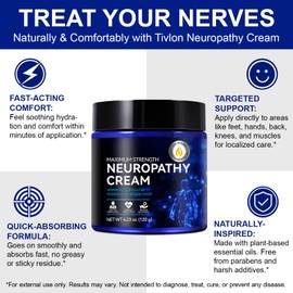 Neuropathy Relief Cream Extra Strength for Feet, Legs, Hands,Toes with Natural Turmeric, Ginger - Muscle & Joint Discomfort,Natural Muscle Massage Cream, Soothing Tingling & Nerve Sensations (2 Packs)