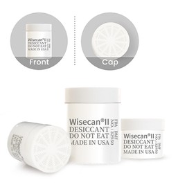 Wisesorb 1 Gram 1000 Pack Silica Gel Canister, Desiccant Canister, Silica Gel Capsules, Desiccant Capsules, Moisture Absorbers for Food Storage, Food Safe Dehumidifiers Wisecan