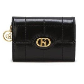 Hazzys (대구신세계)H20크링클 블랙 퀼팅 소가죽 3단 반지갑 HIWA4F759BK (Haeundae Shinsegae) H20 Crinkle Black Quilted Cowhide 3-Fold Wallet HIWA4F759BK