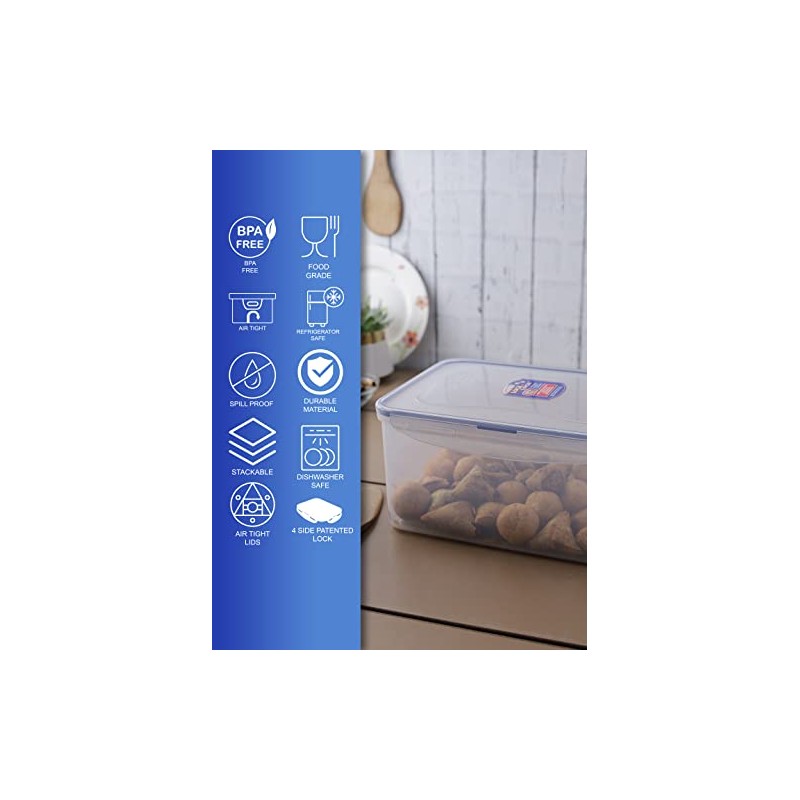 Lock & Lock HPL827 M Rectangular Clear Plastic Box 3.6