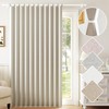 Folding Pleated Extra Wide Room Divider Blackout Curtains for Living