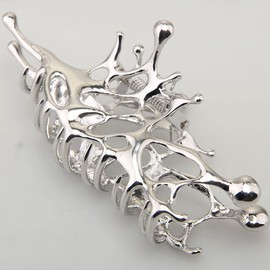 Hair Clips Silver Hair Accessories for Women Girls Ladies Kids Elegant Hair Clips Delicate Headwear Styling Tools for Party Daily Work Liquids (Liquids Silver)