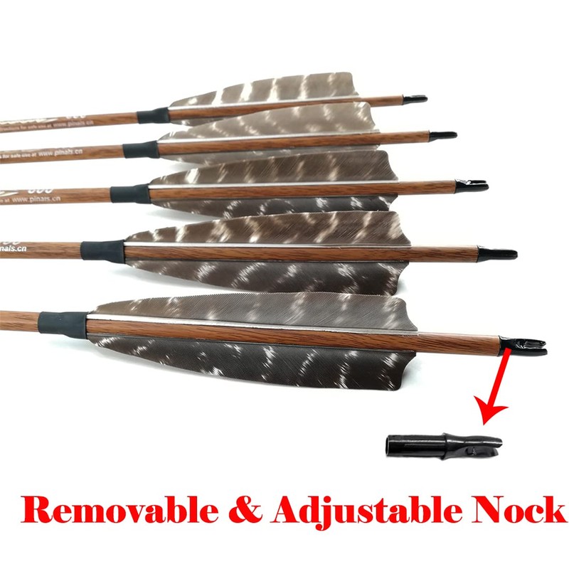 Archery Traditional Arrows 300 400 500 600 Spine Turkey Feather