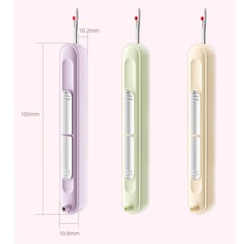 2 in 1 Automatic Needle Threaders Seam Ripper, Thread Master Compact Seam Ripper Threader, Stretchable Easy Seam Rippers for Sewing, for Hand Sewing Supplies (Warm White)