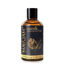 MAYJAM 100ML/3.38FL.OZ Coffee Fragrance Oils with Glass Dropper, Essential Oils for Diffusers for Home, Long Lasting Scented Oils for Diffusers Soap Candle Making