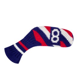 Scott Edward 10 Pcs Golf Iron Club Covers Head Covers for Irons Cuteness Basically Socks Shape Washable Golf Club Head Protector Double Sided Knit Suitable for Most Brands (Tricolor Stripe)