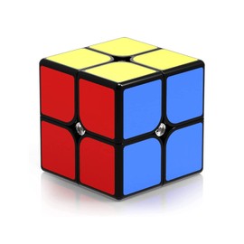 Classic Magic Cube 2" Puzzle 2x2 Smart Speed Cube Educational Game Brain Teaser (1 Pack, Black)