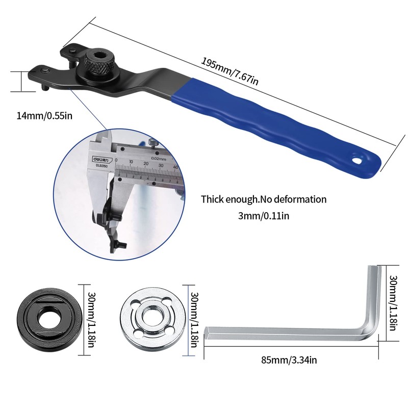 Adjustable Angle Grinder Key, Universal Key Allen Key, Adjustable Fasteners,