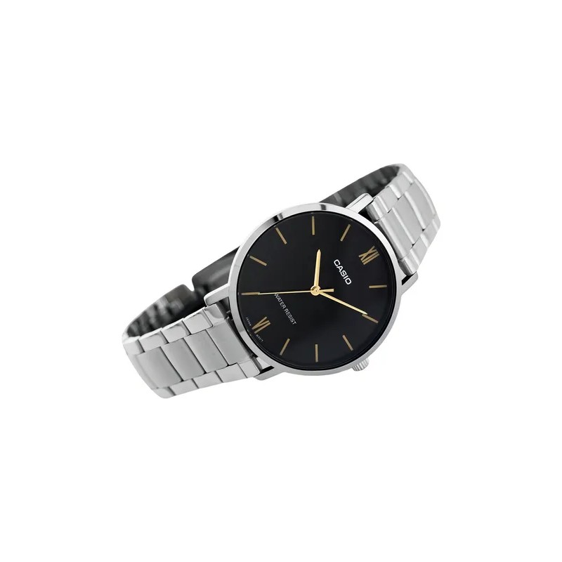 Reloj pulsera Casio MTP-VT01 con correa de acero inoxidable color