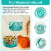 BNOSDM Hamster Food and Water Bowl Mountain Fuji Style Glass