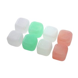 Fackelmann 49358 Reusable Plastic Ice Cubes, Reusable Ice Cubes, Freezer Cubes, Plastic, Multicoloured, 2.4 cm