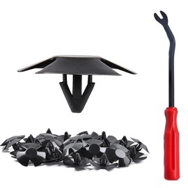 Wmzjnljy 30pcs Hood Insulation Retainers Nylon Clips with One Fastener Remover Bumper Cover Retainer Clips Door Trim Panel Clips(M105-30)