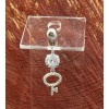 Dragonfly 14 Gage Key of Love Belly Button Ring Stainless