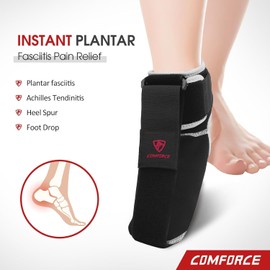 COMFORCE Plantar Fasciitis Night Splint Socks, Soft Plantar Fascia Brace for Sleeping Adjustable Plantar Fasciitis Relief Brace for Foot Drop, Achilles Tendonitis, Heel Spur, (Medium)