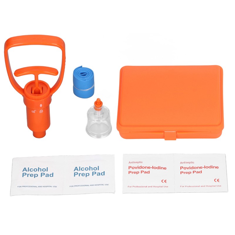 Bite Vacuum Sucker Tourniquet Cotton Pads Bite Extractor Tool for