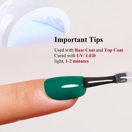 Gel Polish, 0.5 Fl Oz Christmas Green Gel Nail Polish Autumn Winter Soak Off LED UV Gel Nail Polish Art Starter Manicure Salon DIY Nail Gel Polish