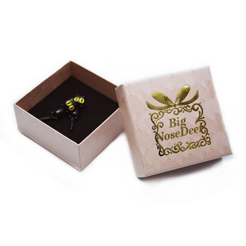 黒猫 耳飾り 耳輪 ねこ ネコ柄 猫が揺れる猫好き プレゼント3D 立体 耳飾り アクセサリー