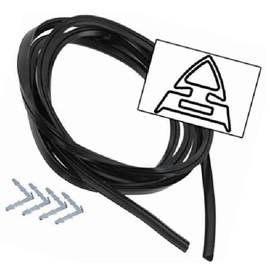 Spares2go Universal 4 Sided Rubber Oven Cooker Door Seal (With Barbed Corner Clips)