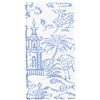 Caspari Pagoda Toile Blue White Set of 4 Hand Printed