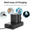 DSTE Replacement for 2X LP-E6 + Dual LCD Charger Compatible
