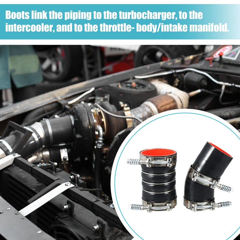 X AUTOHAUX 1 Set Intercooler Hose Clamps Kit for Ford