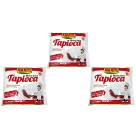 Amafil Tapioca Flour 500g (17.6oz) Massa Para Tapioca , 3-Pack