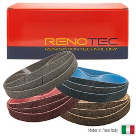 40 x 760 mm Nylon Sanding Belt 12 Pcs 3 of Each Grit Non-Woven Abrasive Belt Surface Conditioning Belt Polishing Sanding Granding for Pipe, Curved Surfaces and Handrails (Assorted Grit150-240-400-600)