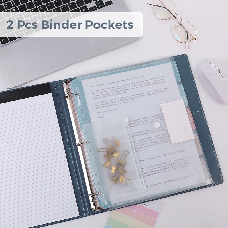 SKYDUE 3 Ring Binder with Clipboard 1 Inch, 13.2" ×