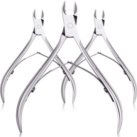 Mudder 3 Pack Silver Cuticle Trimmer Nippers Cutter Tool Stainless Steel Nail Scissors Remover with Pointed Blade Pedicure Manicure for Fingernail and Toenail Care Rainbow Color / 머더 3팩 실버 큐티클 트리머 니퍼스 커터 도구 스테인리스 스틸 네일 가위 제거기 뾰족한 칼날 포함 손톱 및 발톱 관리용 페디큐어 매니큐어 Rainbow Color