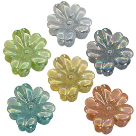 6Pcs Mix Colors Hawaiian Flower Hair Clips, Large Sunflower Claw Clips Accessories for Women Girls Tropical Party Beach Vacation Thick Hair Decoration