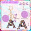 MWOOT Initial keychain, Resin Letter A keychain, Cute Car Keyring,