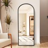 FURNIinspire Arched Full Length Mirror with Stand, 56"x18" Full Body
