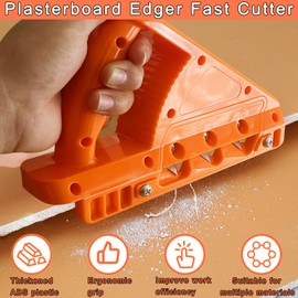 JHZXing Plaster Board Planer, 45° & 60° Edging Cutter, 10 Replacement Blades