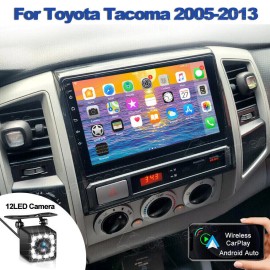 Camecho For Toyota Tacoma 2005-2013 9" Carplay Android 15 Car Stereo Radio GPS Navi Cam