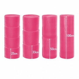 Standard Pink Bubble Wrap 0.04T 33x50cm 3 Rolls