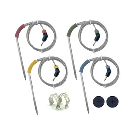 4 Packs Pro Meat Temperature Probes for Weber iGrill, Connect Smart Grilling Hub and Grill, Accurate ±1°C Washable Thermometor Probes