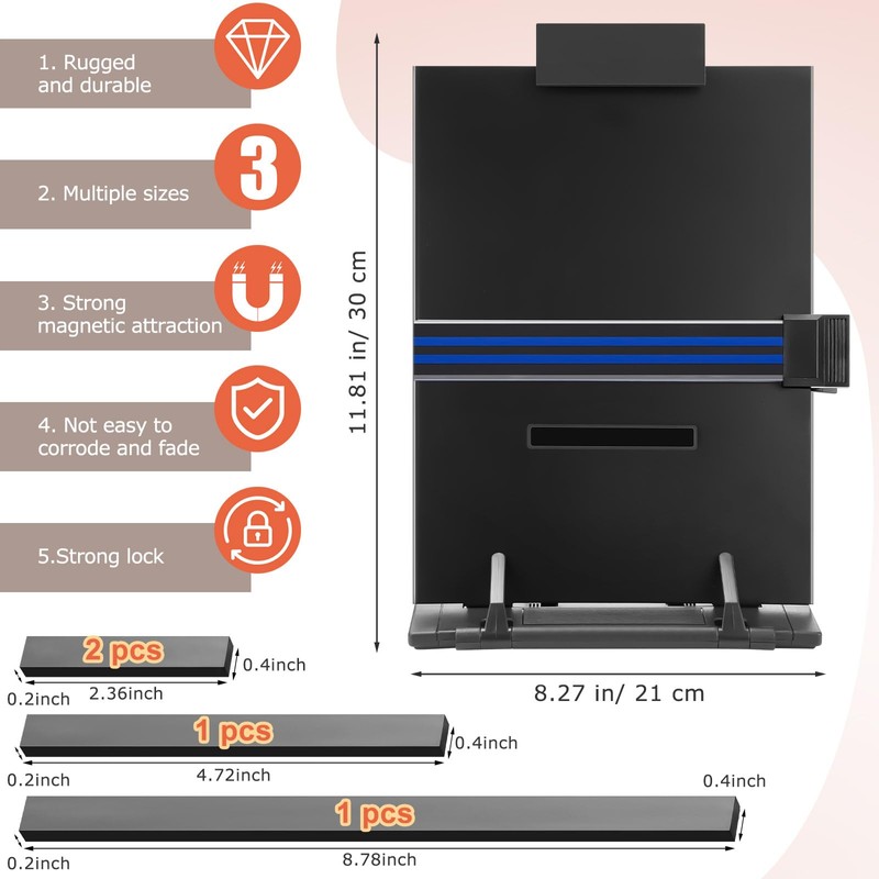 Flutesan Knitting Pattern Holder with 4 Replacement Magnets Knitting Chart