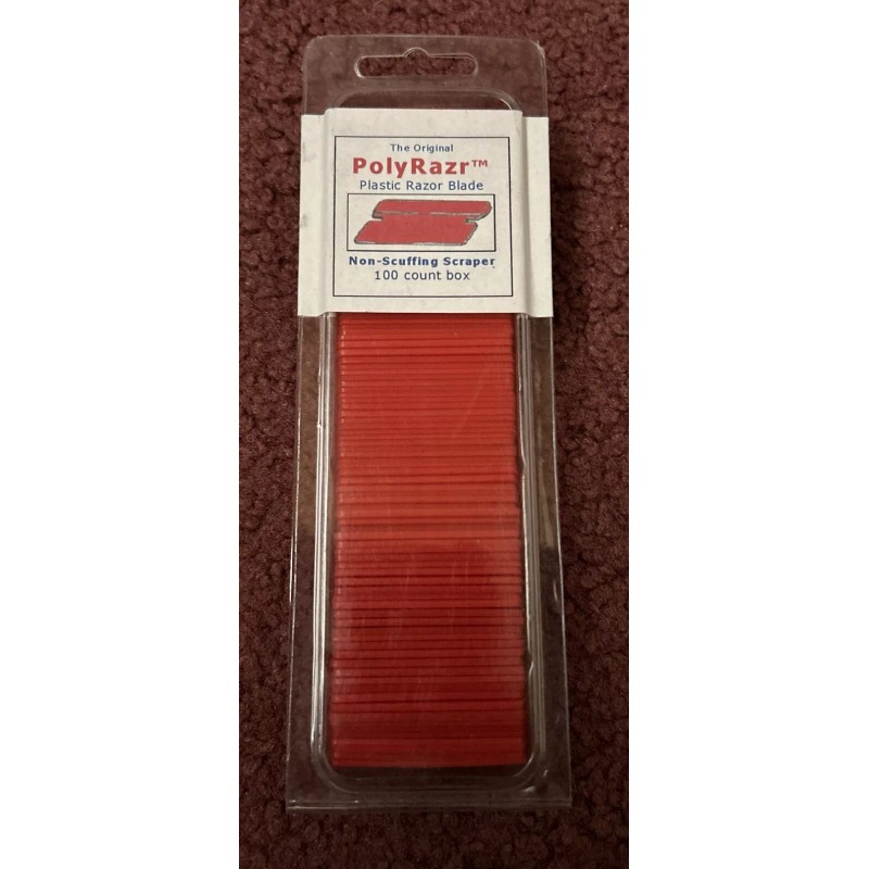 Polyrazr Plastic Scraper Blades 100 Single Edge Plastic Non scuffing