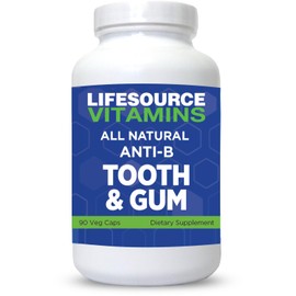 LifeSourceVitamins Tooth & Gum - Anti-B - Support - 90 Caps - Proprietary Formula - LVs, 1 Count (Pack of 1)