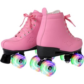 Kelodo Purple Roller Skates for Women en Pu Leather Double Row roller  Size 38