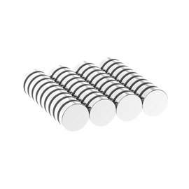 Potente imán de tierras raras N52-1/2 de profundidad x 1/8 pulgadas de alto, paquete de 40 imanes de disco de neodimio súper fuertes para nevera, bric