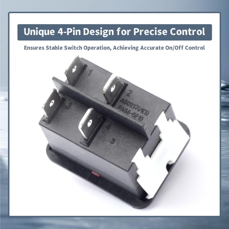 Erchon N043321 Rocker Switch 4-Pin Replacement for DeWalt Air Compressor