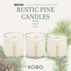 KOBO Rustic Pine Votive Trio - 3 Scented Candles with