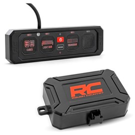 Rough Country 4-Gang RGB Backlit Switch Panel & Relay System - Universal Light & Off-Road Accessory Controller for Truck, Jeeps, UTV, 60A